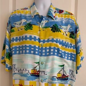 Jams World Hawaiian Aloha Short Sleeve Men’s Shirt, XL Excellent Condition